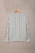 Crochet Lace Pointelle Knit Sweater